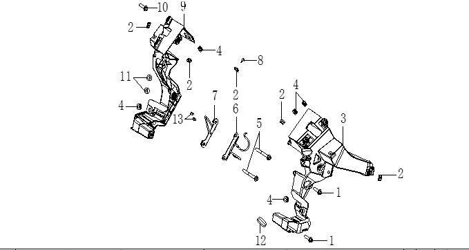 VOGE SR1 ADV YOLCU BASAMAK BRAKETİ SOL