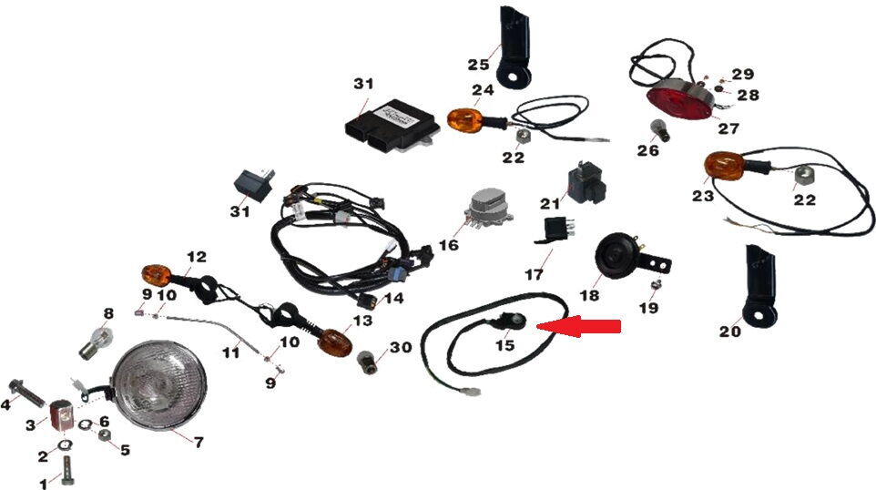 REGAL RAPTOR Daytona 125 Vites Boş Müşürü