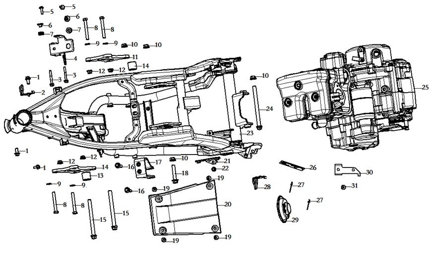 VOGE RALLY 300 MOTOR ASKI MİLİ