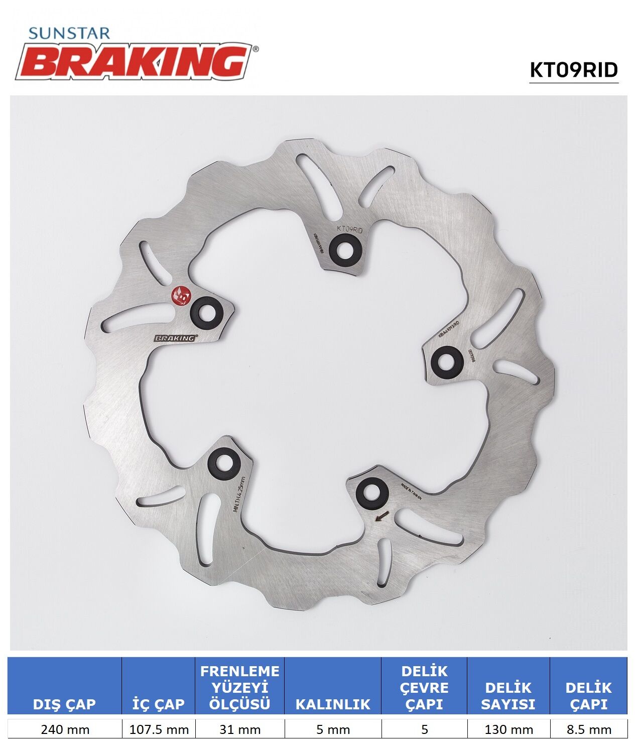 KTM DUKE / R 690 KTM DUKE 690-990 DALGALI ARKA FREN DİSKİ