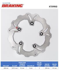 KTM DUKE / R 690 KTM DUKE 690-990 DALGALI ARKA FREN DİSKİ