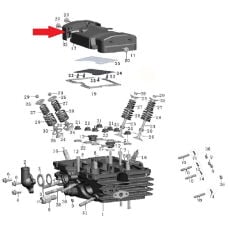 REGAL RAPTOR Daytona 125 Silindir Üst Yan Kapaklar Krom Sol