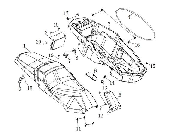 YUKİ DEFENDER 125 KOLTUK FİTİLİ