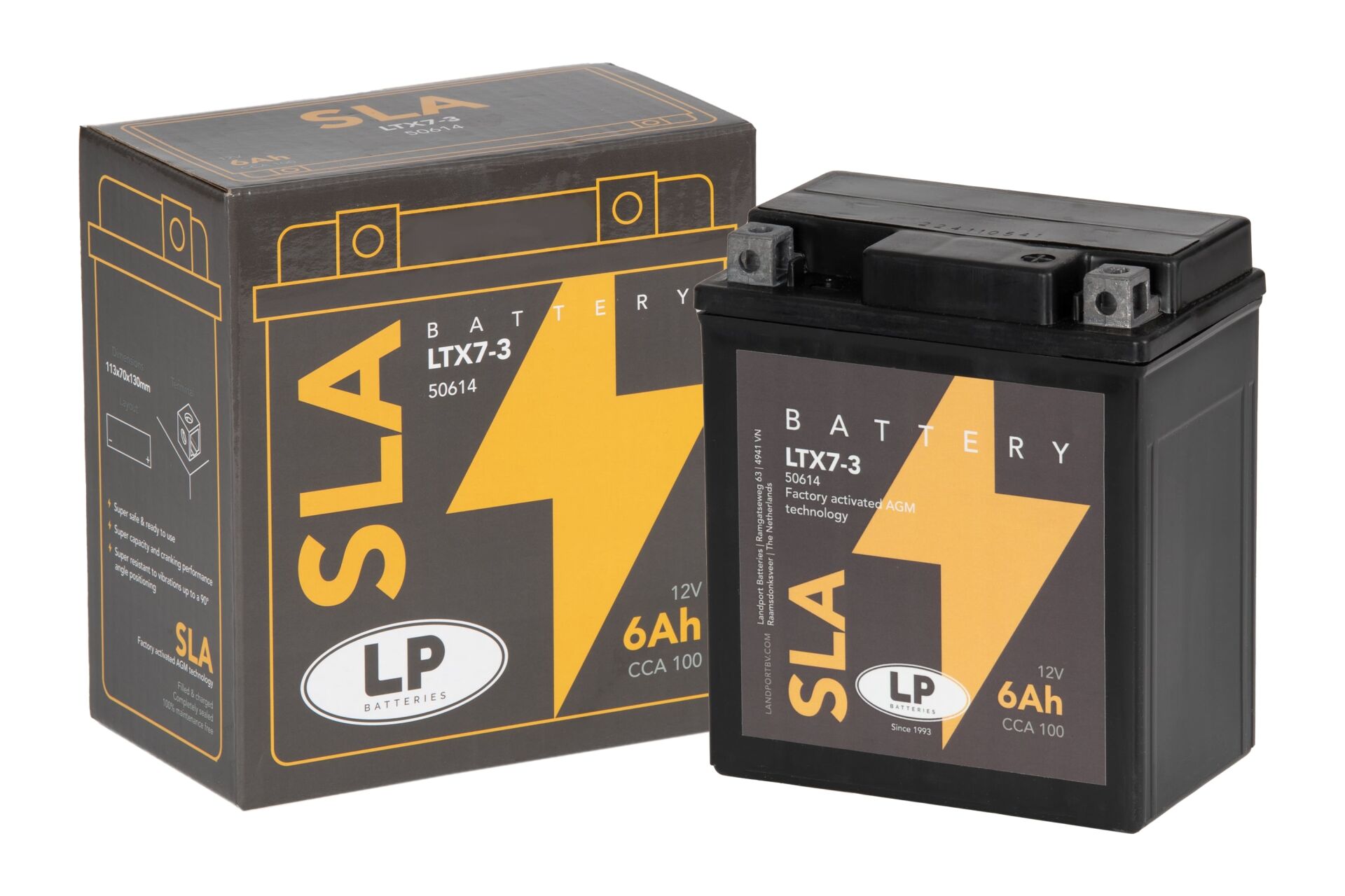 SLA AKÜ (MB LTX7-3) / 6 A / KG: 2,31 / L:113 / W:70 / H:130 CCA: 100 YTX7L-SLA