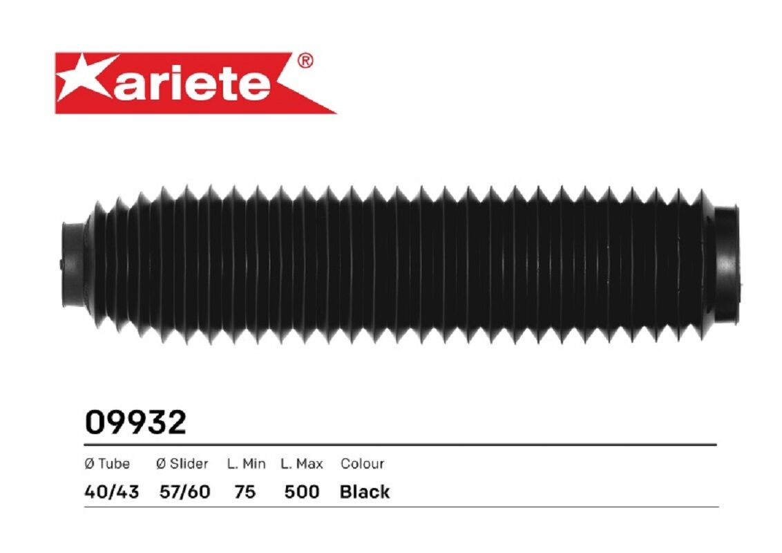 Kawazaki KLE 500 AMORTİSÖR KÖRÜĞÜ ÜST Ø 40/43 mm ALT Ø 57/60 mm UZUNLUK 75/500 mm (SİYAH)