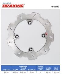 Honda CBF 1000 HONDA CBF 500-600-1000 / X-ADV 750 / CBR 600 F DALGALI ARKA FREN DİSKİ