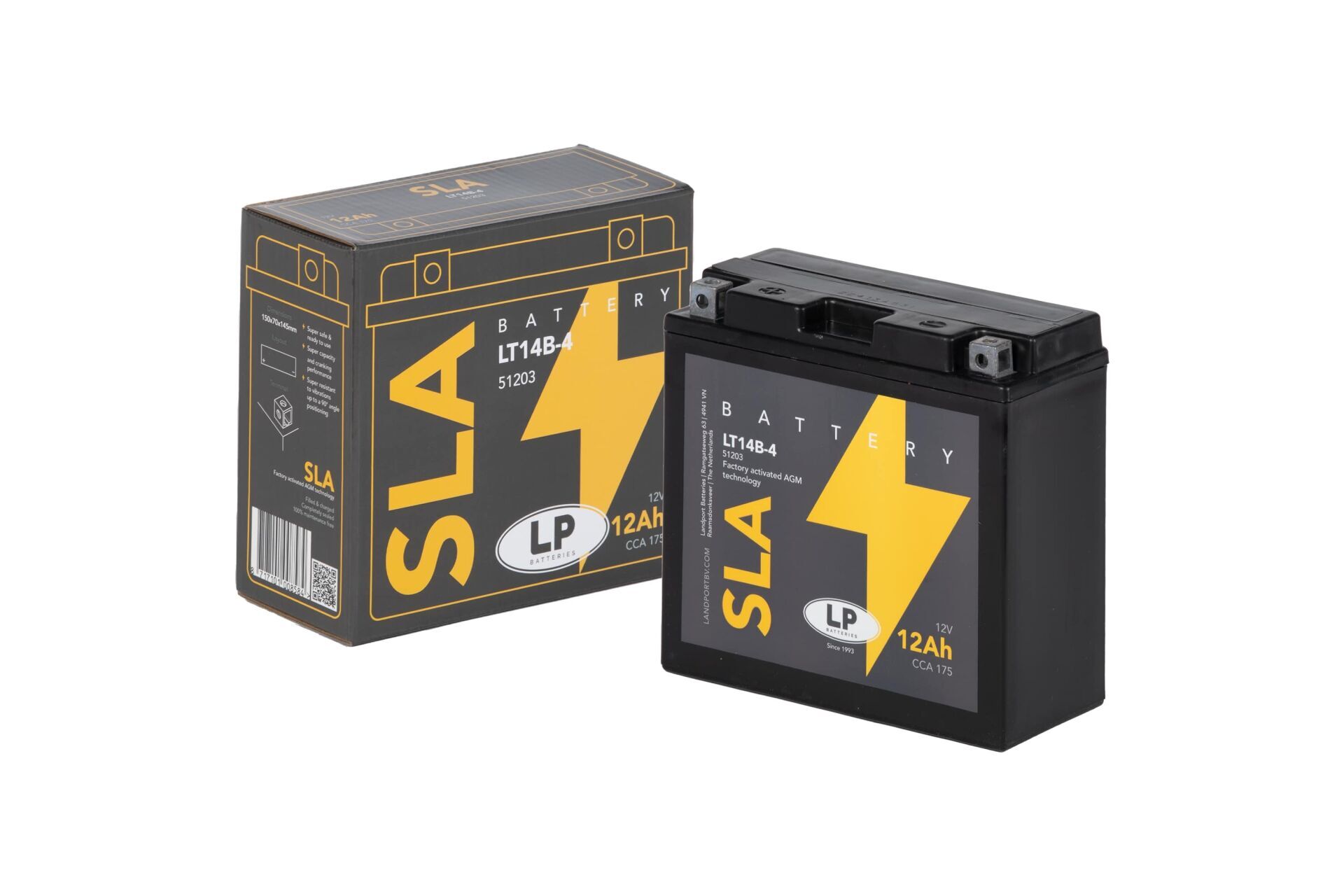 Yamaha FZS FAZER SLA AKÜ (MB LT14B-4) / 12 A / KG: 4,14 / L:150 / W:70 / H:145 / CCA: 175