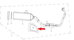 REGAL RAPTOR DY 250 Egzoz Üst Nikel Parça