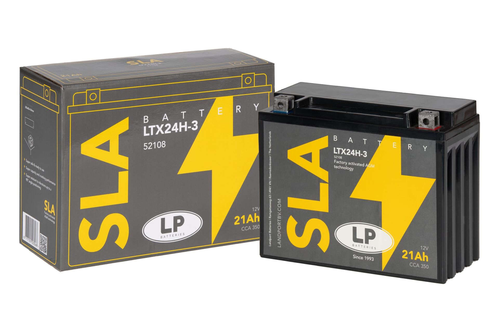 SLA AKÜ (MB LTX24H-3) / 21 A / KG: 6,6 / L:205 / W:85 / H:162 / CCA: 350 YTX24HL-SLA