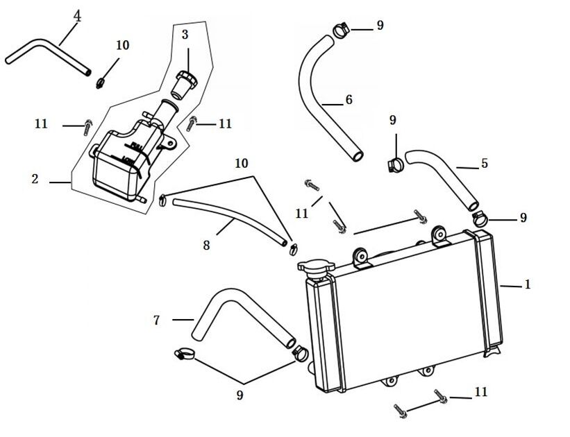 YUKİ GP-2 TARO 125 R RADYATÖR HORTUM 2