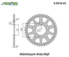 Suzuki GSX R 1000 ARKA DİŞLİ ALÜMİNYUM
