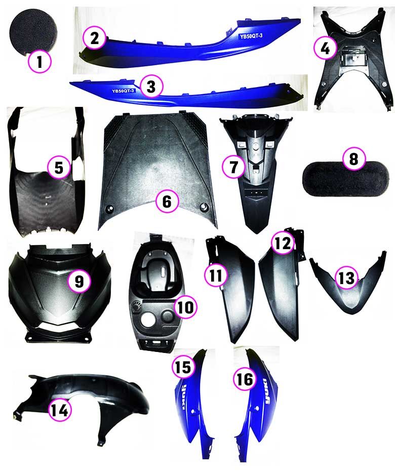 YUKİ CASPER PRO MOTORSİKLET KUTUSU ALT PARÇASI