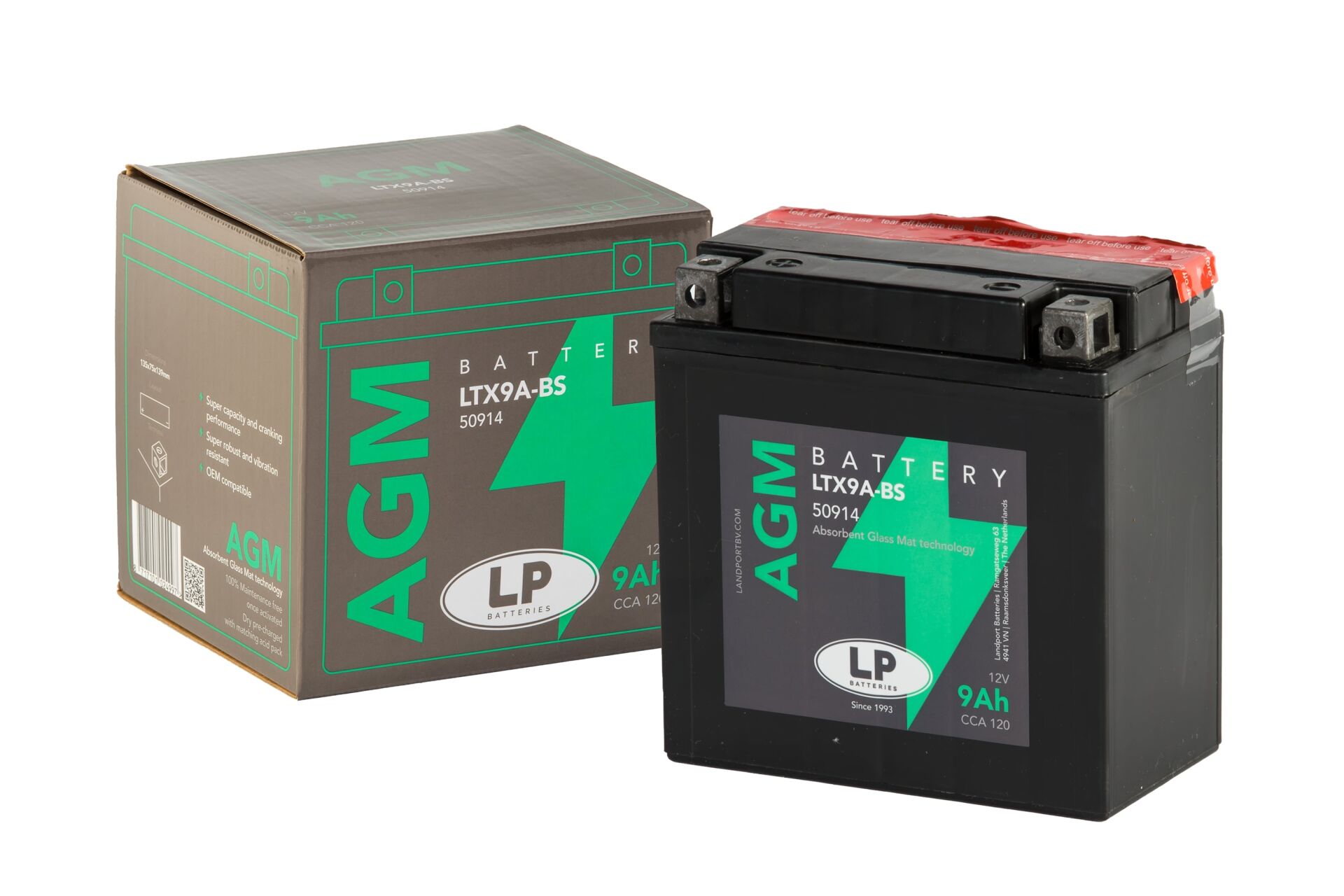 AGM AKÜ (LTX9A-BS) / 9 A / L:135 / W:75 / H:139 CCA: 120 YTX9A-BS