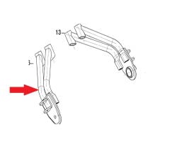 REGAL RAPTOR DY 250 Yolcu Basamak Braketi Sol