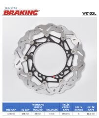 TRIUMPH TROPHY 1215 TRIUMPH SPEED TRIPLE 1050 / TROPHY 1215 DALGALI ÖN PERFORMANS FREN DİSKİ (SOL)