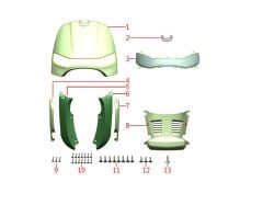 ÖN PANEL DİZLİK SOL GRİ ( RİSOTTO 50 )