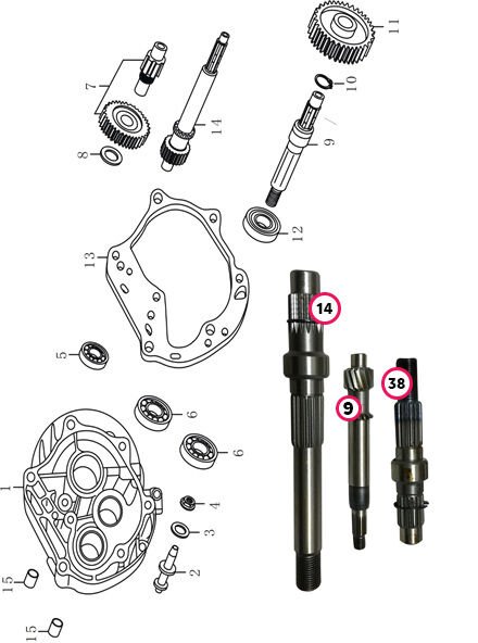 YUKİ PICASSO 50 ARKA TEKER AKS MİLİ