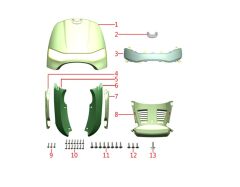 ÖN PANEL DİZLİK SOL ZÜMRÜT YEŞİL ( RİSOTTO 50 )
