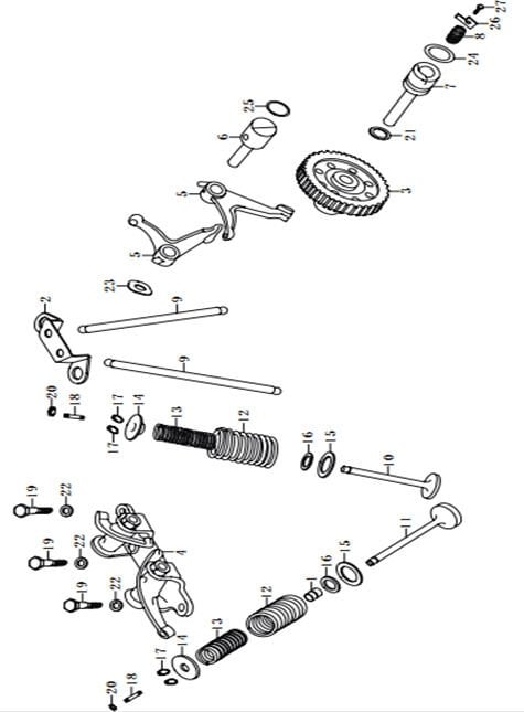 YUKİ FORZA 170 EKSANTRİK KAM MİLİ