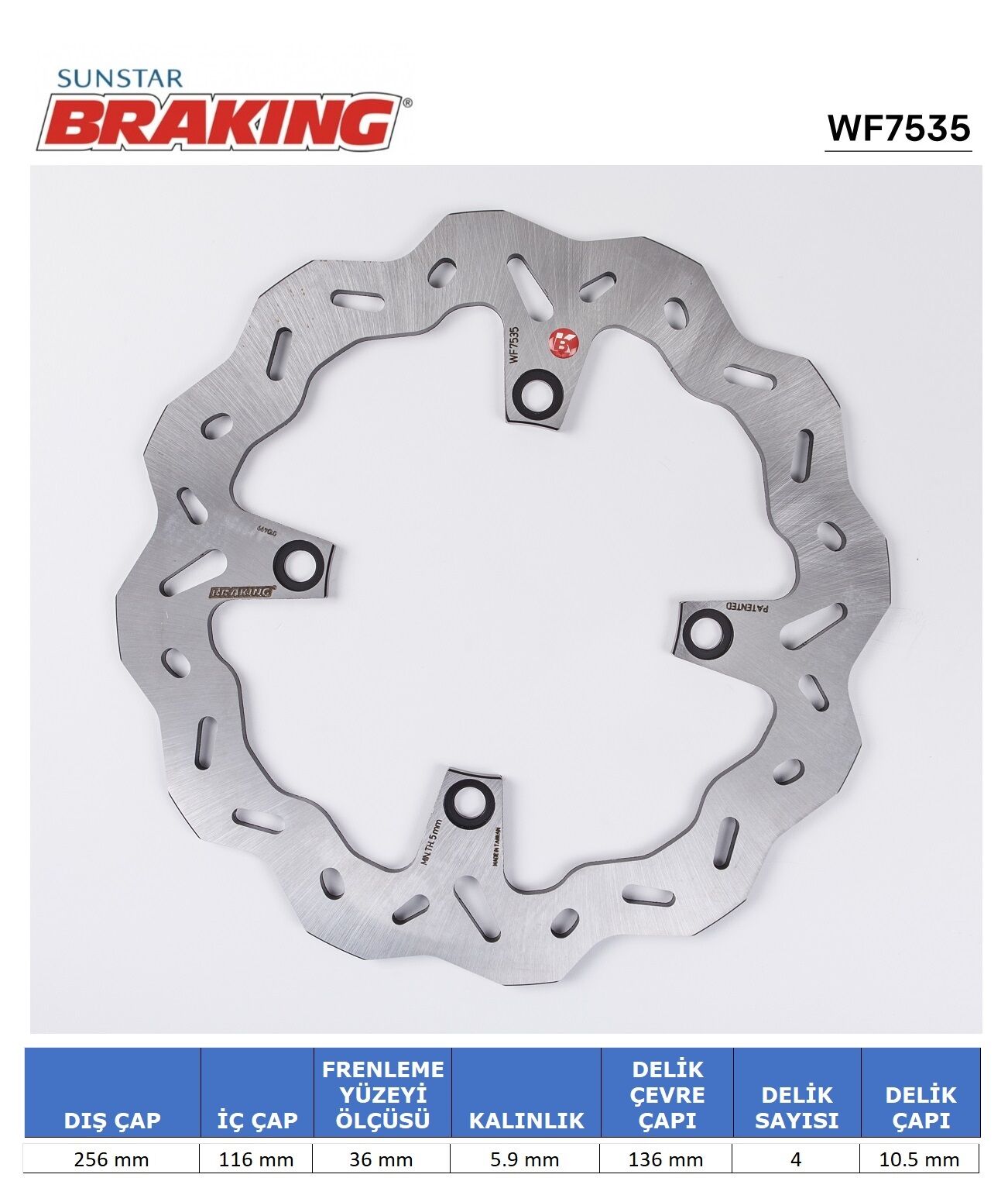 Honda CRF L Africa Twin / DCT HONDA CRF 1000-1100 DALGALI ARKA FREN DİSKİ