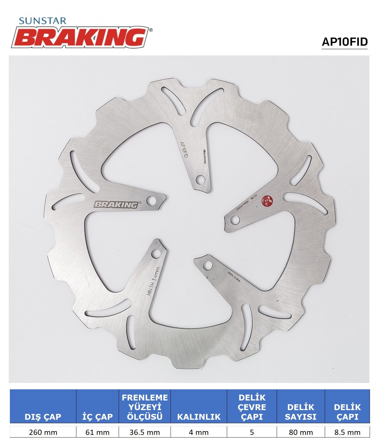 Aprilia SCARABEO IE 200 SCARABEO DALGALI ÖN FREN DİSKİ