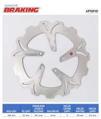 Aprilia SCARABEO IE 200 SCARABEO DALGALI ÖN FREN DİSKİ