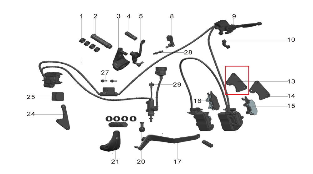 REGAL RAPTOR Pılder 125 Ön Fren Merkezi Alt Braketi Sağ