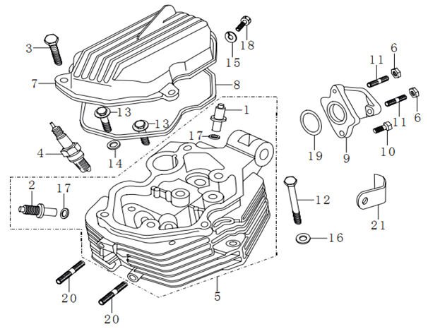 YUKİ FORZA 170 KÜLBÜTÖR KAPAK CONTASI