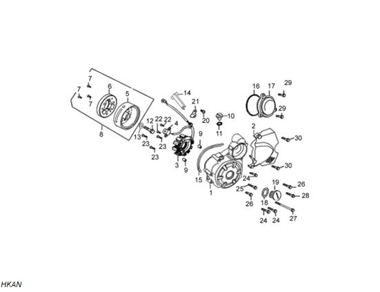 YUKİ GP-2 TARO 125 R STATÖR KAPAK TIPASI