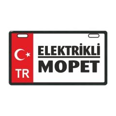 KIRMIZI ELEKTRİKLİ MOPET E-BİKE PLAKALIK
