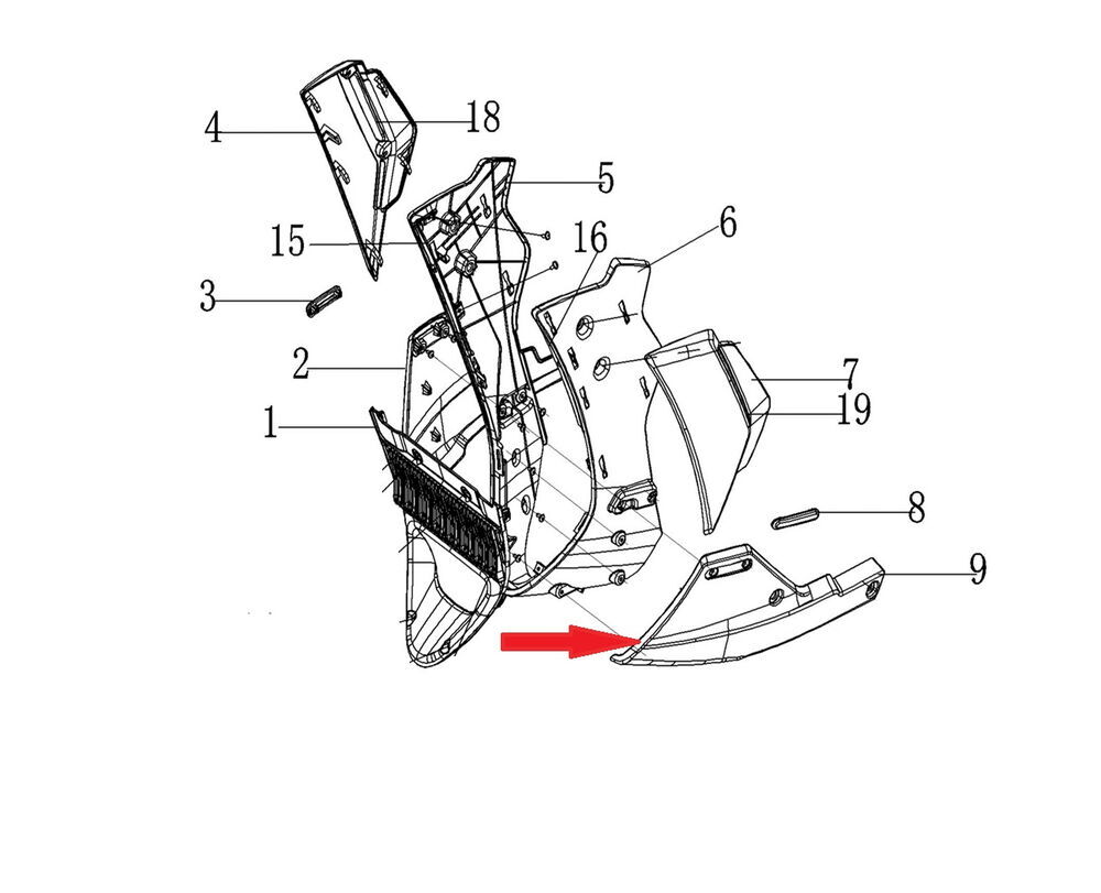 REGAL RAPTOR DY 250 Radyatör Alt Sakal Sol