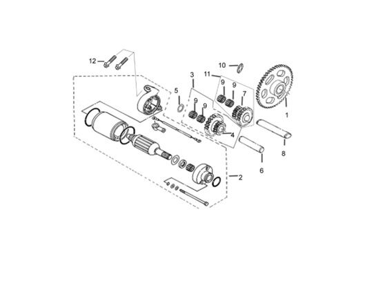 YUKİ GP-2 TARO 125 R REDİKSİYON DİŞLİ 2