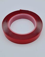 KYMCO LIKE 125 ÇİFT TARAFLI BANT 15MM * 5MT KIRMIZI ŞEFFAF  (1 PAKET = 5 ADET)