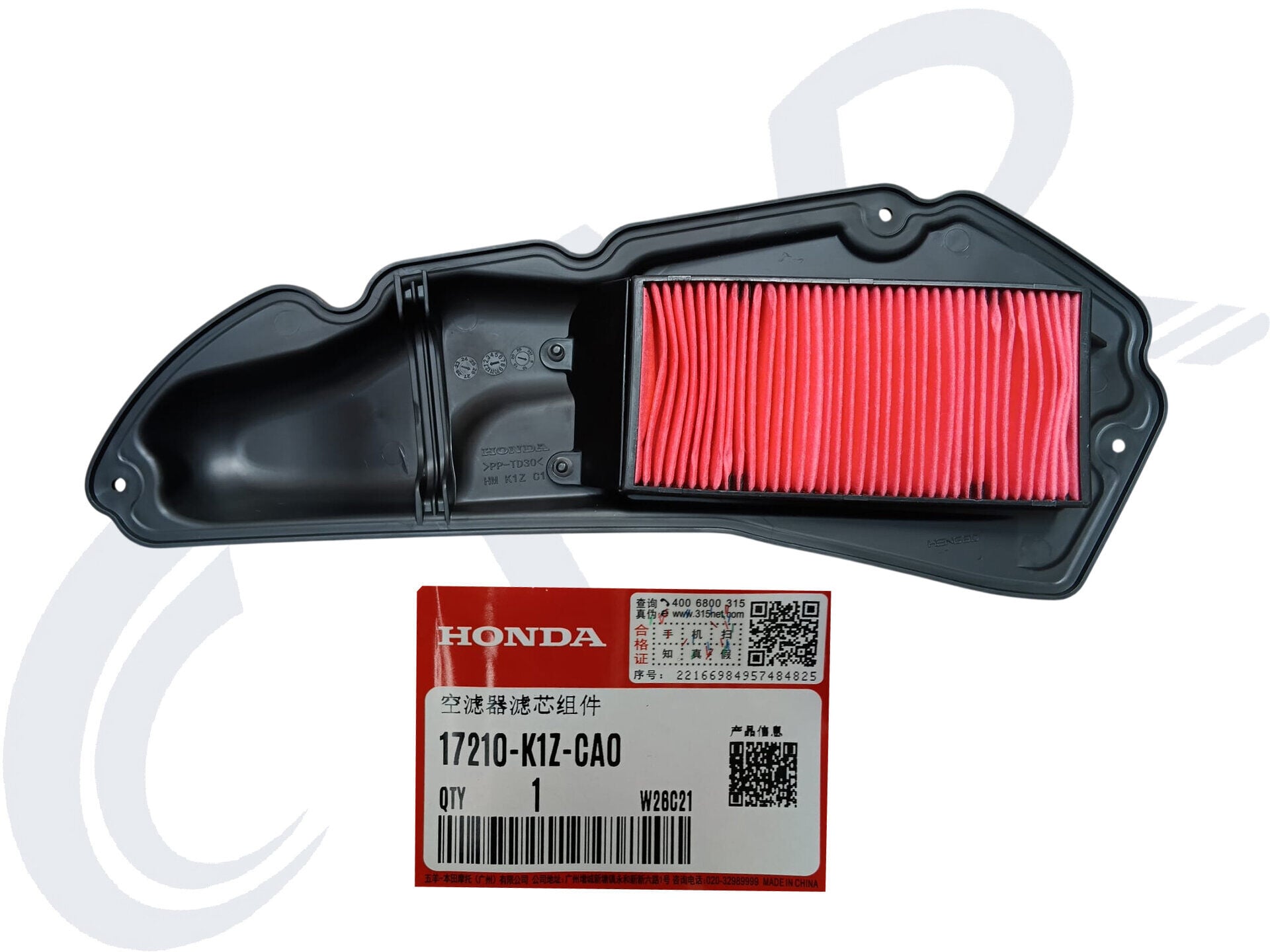 HONDA PCX HAVA FİLTRESİ ORJİNAL 17210- K1Z -CA0 (2021-2024)