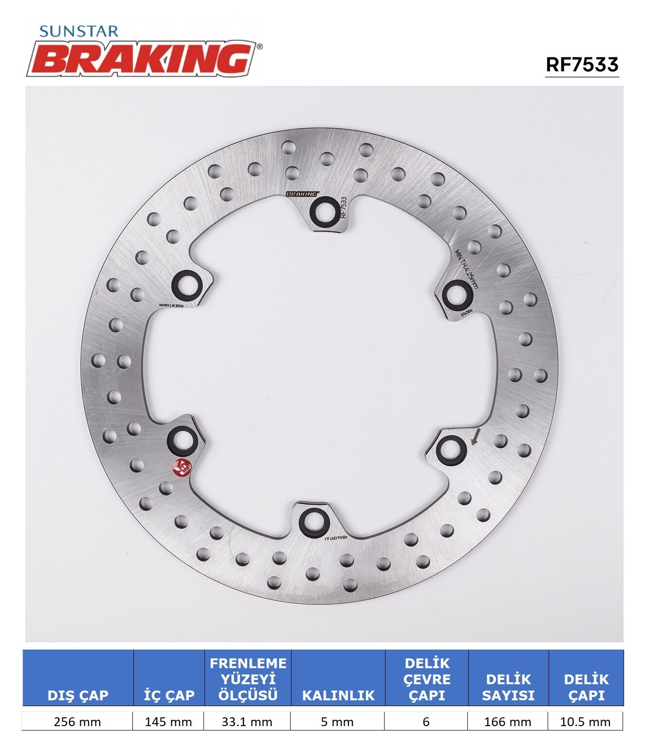 Honda CBR 1100 XX HONDA XLV 1000 / CBR 1100 XX YUVARLAK ARKA FREN DİSKİ