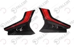 Falcon Shark 188 Yan Kapak Sağ Sol Kırmızı Siyah Takım