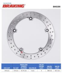 BMW R 1150 RT BMW R850-1100-1150 YUVARLAK ARKA FREN DİSKİ