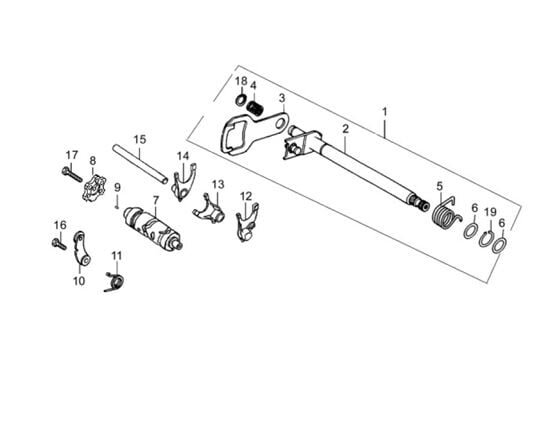 YUKİ GP-2 TARO 125 R VİTES DEGİŞTİRME ÇIKRIGI