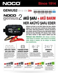 NOCO 6V/12V 2 Lİ 2 AMPER AKÜ ŞARJ CİHAZI GENIUS2X2