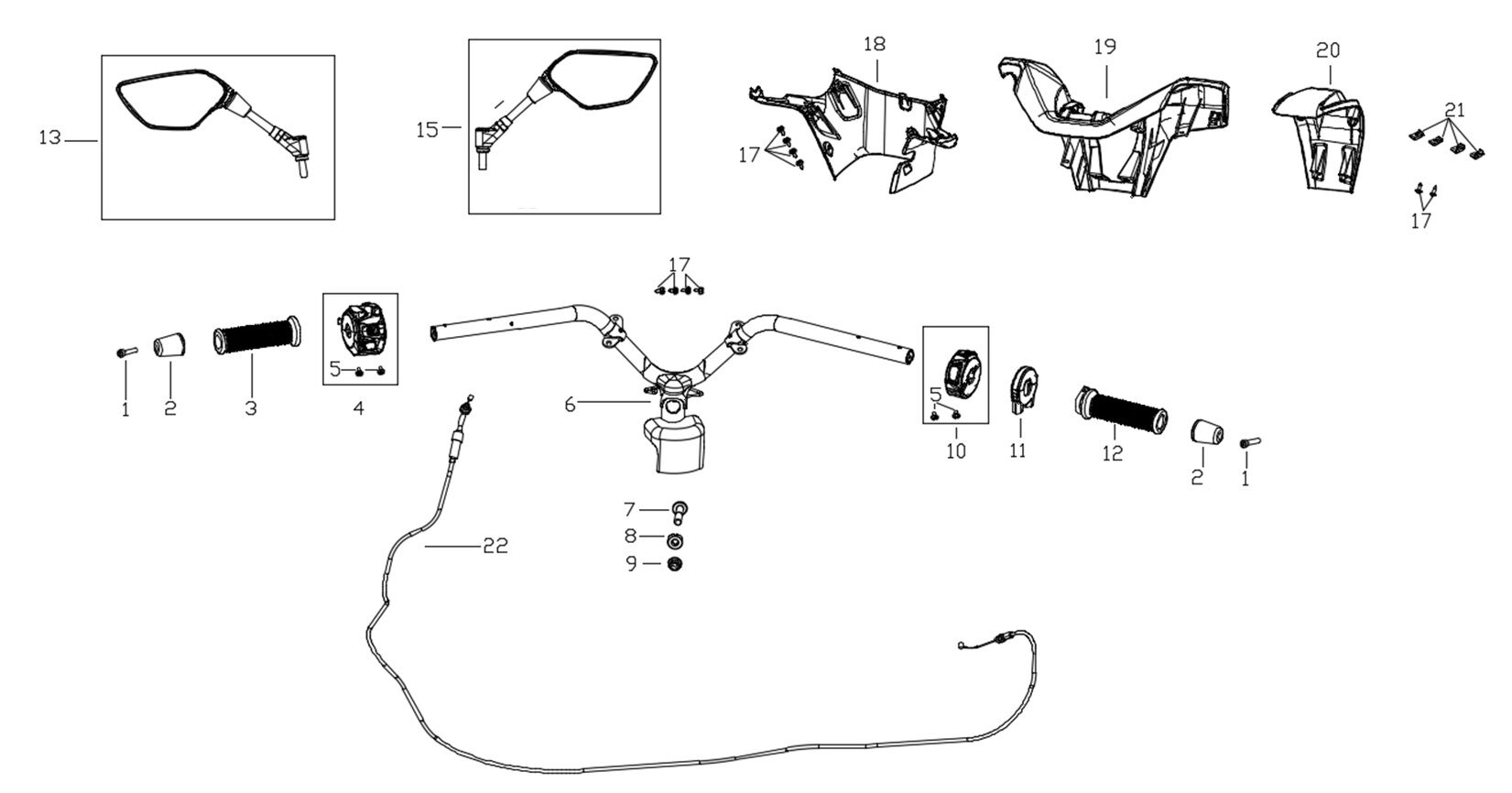 VOGE SR3 250 DÜĞME BUTONU SOL