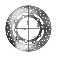 UNİVERSAL 267 mm X 132 mm X 5 mm SPOR ÖN DİSK FÜME