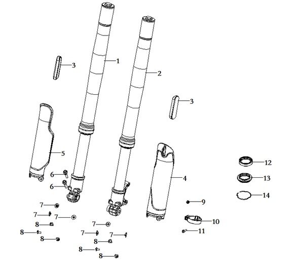 VOGE RALLY 300 ÖN AMORTİSÖR DEKOR SOL