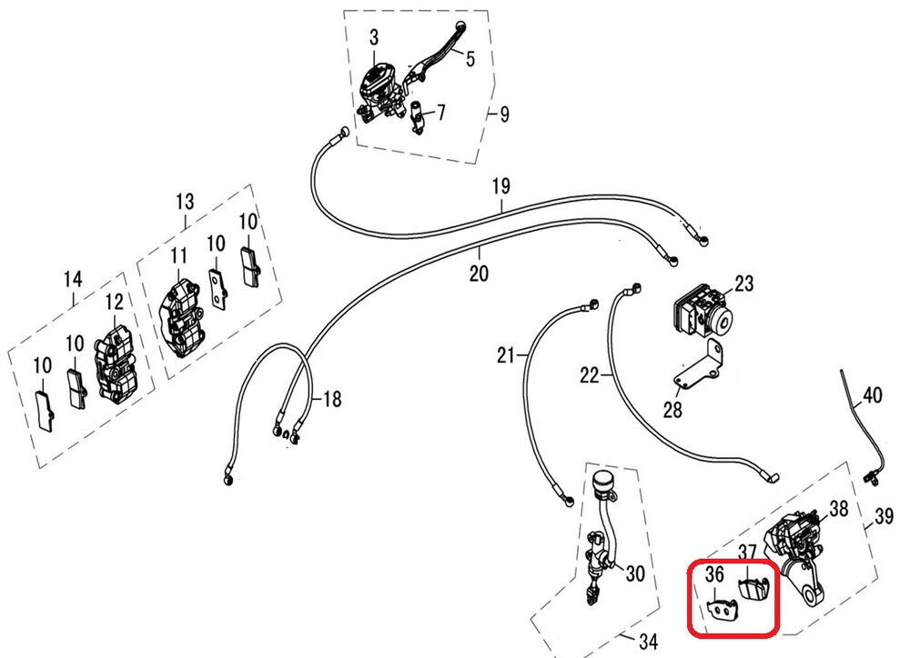 REGAL RAPTOR DY 250 Arka Fren Balatası