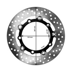 UNİVERSAL 267 mm X 132 mm X 5 mm SPOR ÖN DİSK SİYAH