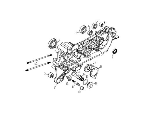YUKİ CRYPTO 125 MOTOR BLOĞU SOL
