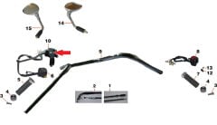 REGAL RAPTOR Daytona 250 V Sol Kütük + Debriyaj Kolu Komple