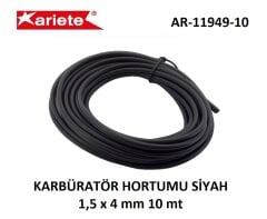 LAMBRETTA V 200 KARBÜRATÖR HORTUMU SİYAH 1,5 x 4 mm 10 mt