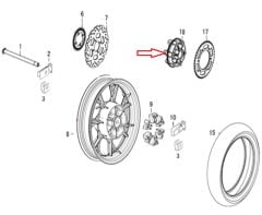 REGAL RAPTOR DY 250 Arka Dişli Göbegi Flanş