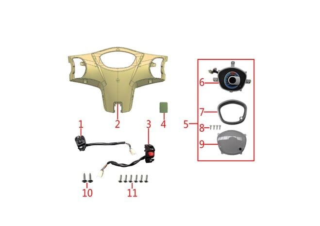 KM SAATİ ÇERÇEVESİ KREM BEYAZ ( RİSOTTO 50 )