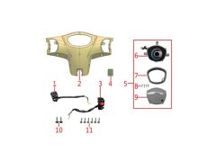 KM SAATİ ÇERÇEVESİ KREM BEYAZ ( RİSOTTO 50 )